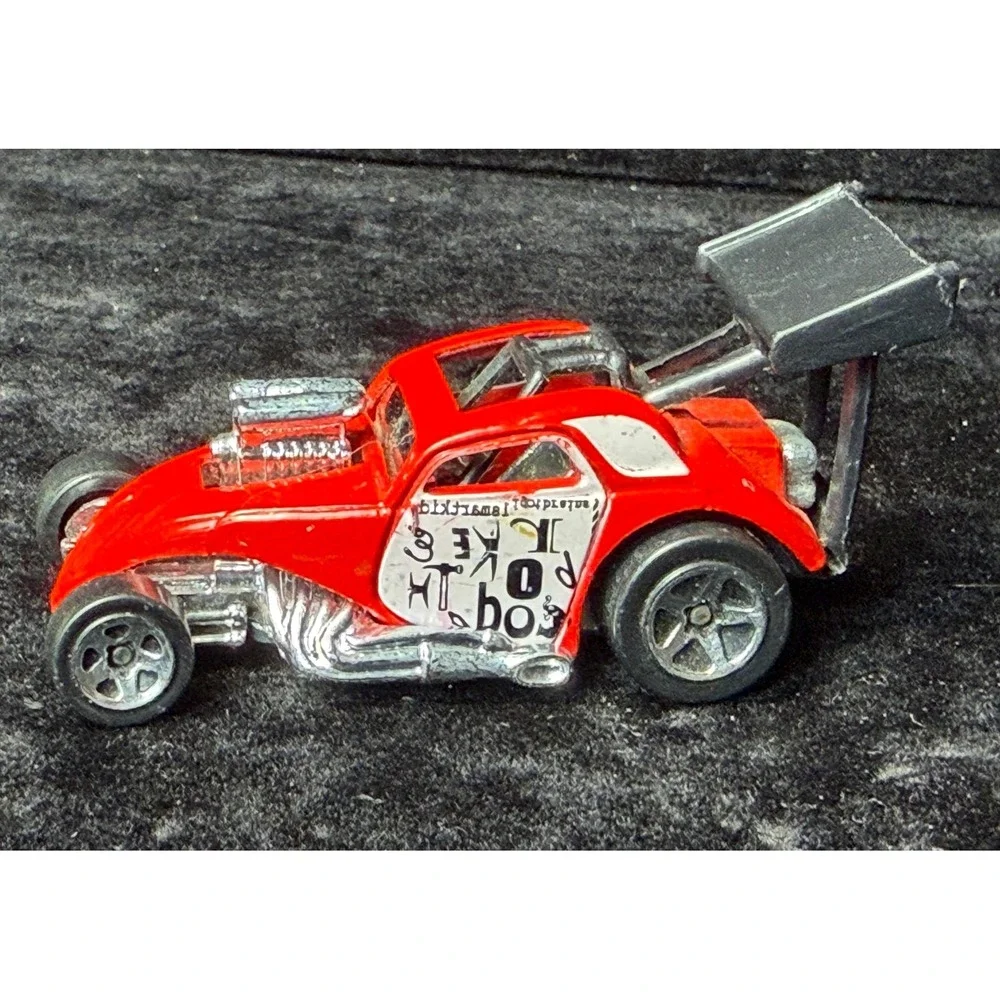 Fiat 500C Red Dragster: Hot Wheels 1/64 Scale Diecast Car, Vintage 1998